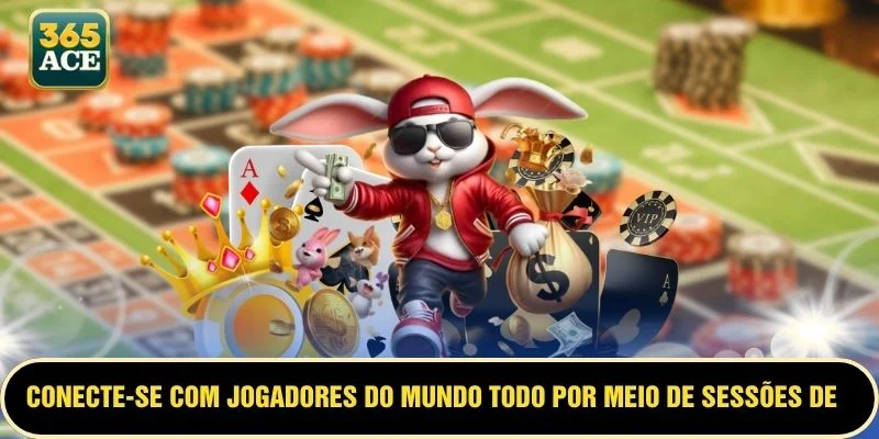 Conecte-se com jogadores do mundo todo por meio de sessões de jogos interativas